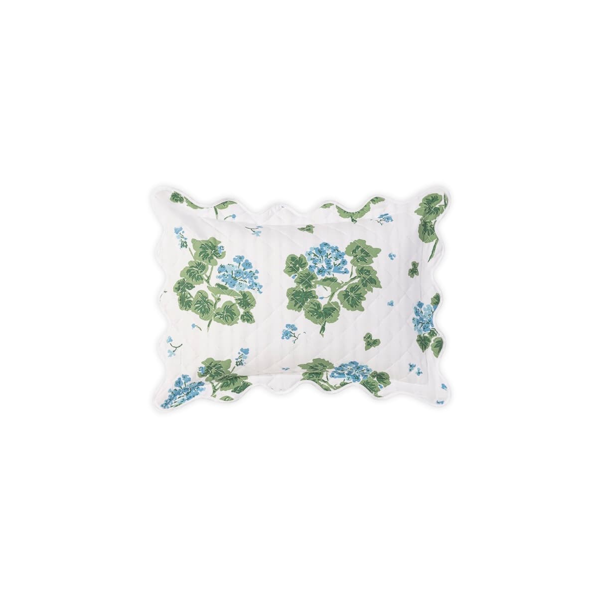 Geranium Quilted Sham - BLUE