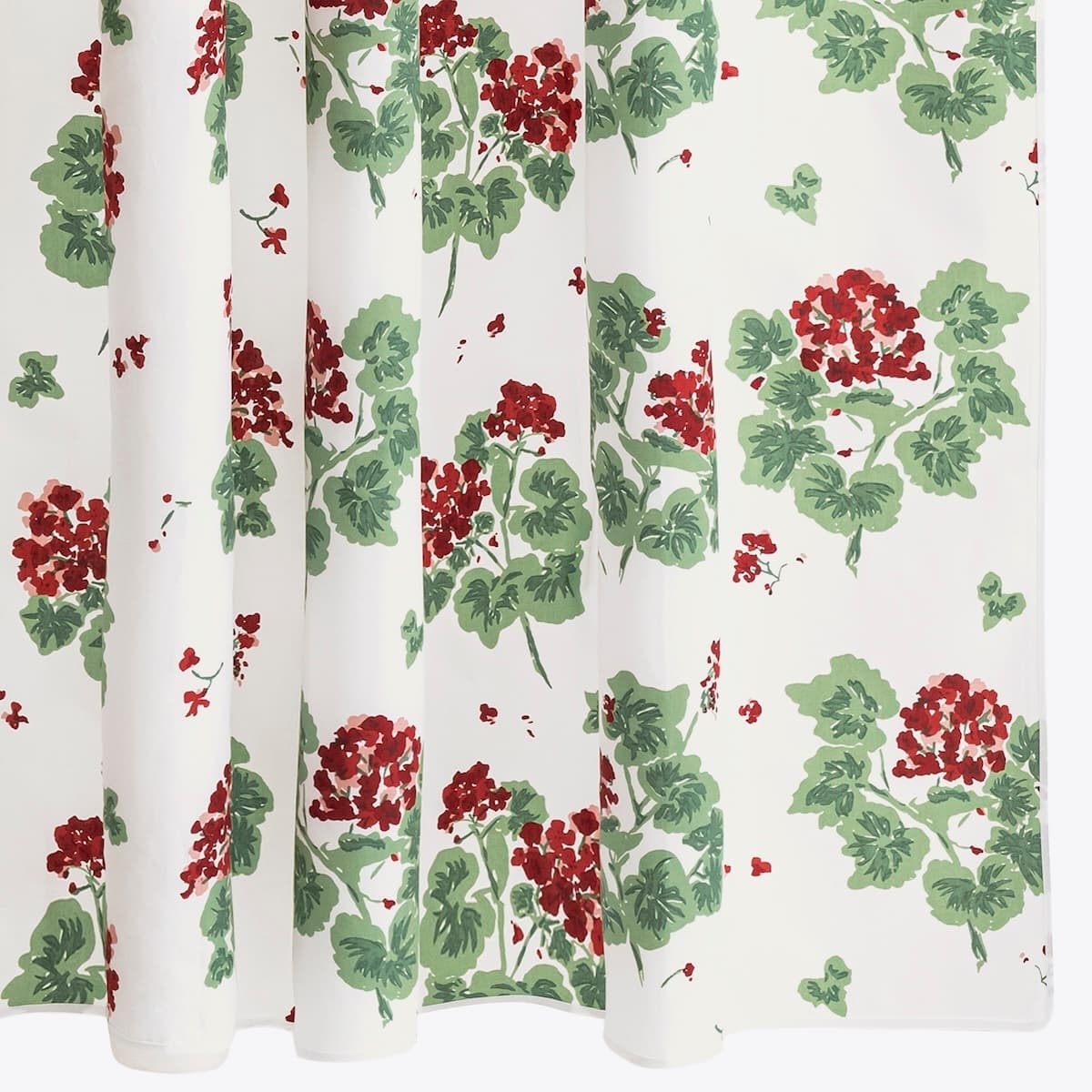 Geranium Shower Curtain - SCARLET