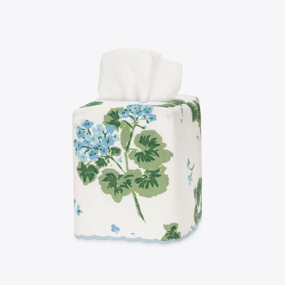 Geranium Tissue Box Cover - BLUE