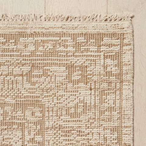 ANKARA HAND-KNOTTED WOOL RUG - SAND