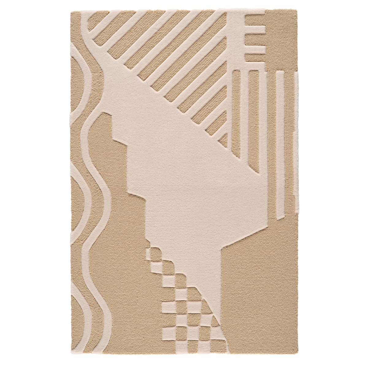 City's Silent Lines Rug - STONE