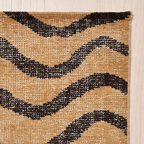 Zebre Hand-Knotted Rug - BROWN & BLACK