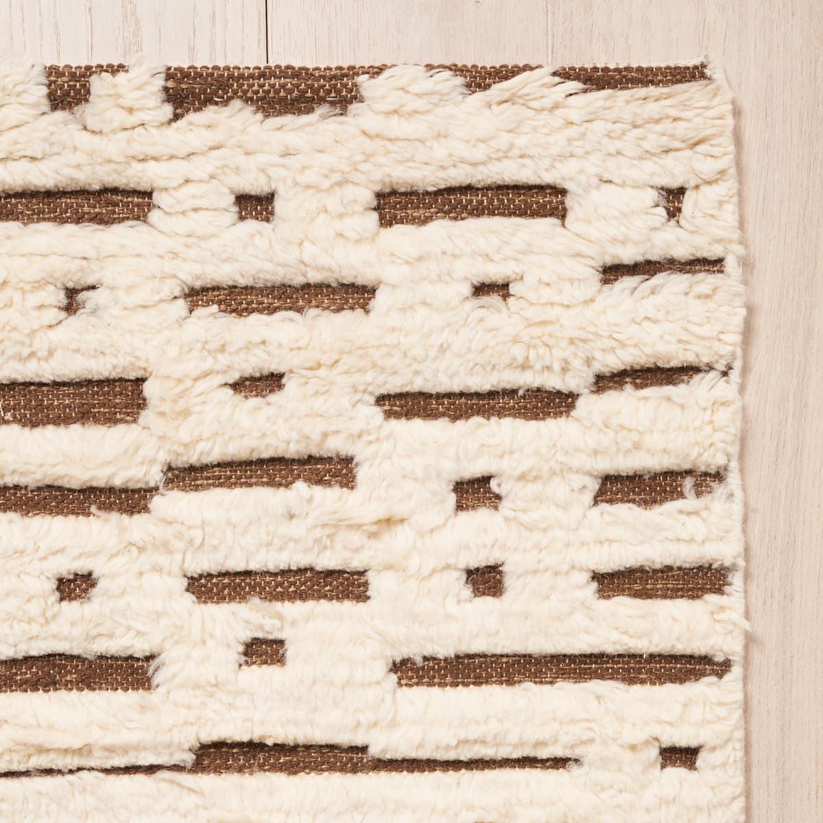 ABSTRACT IKAT RUG - IVORY & BROWN