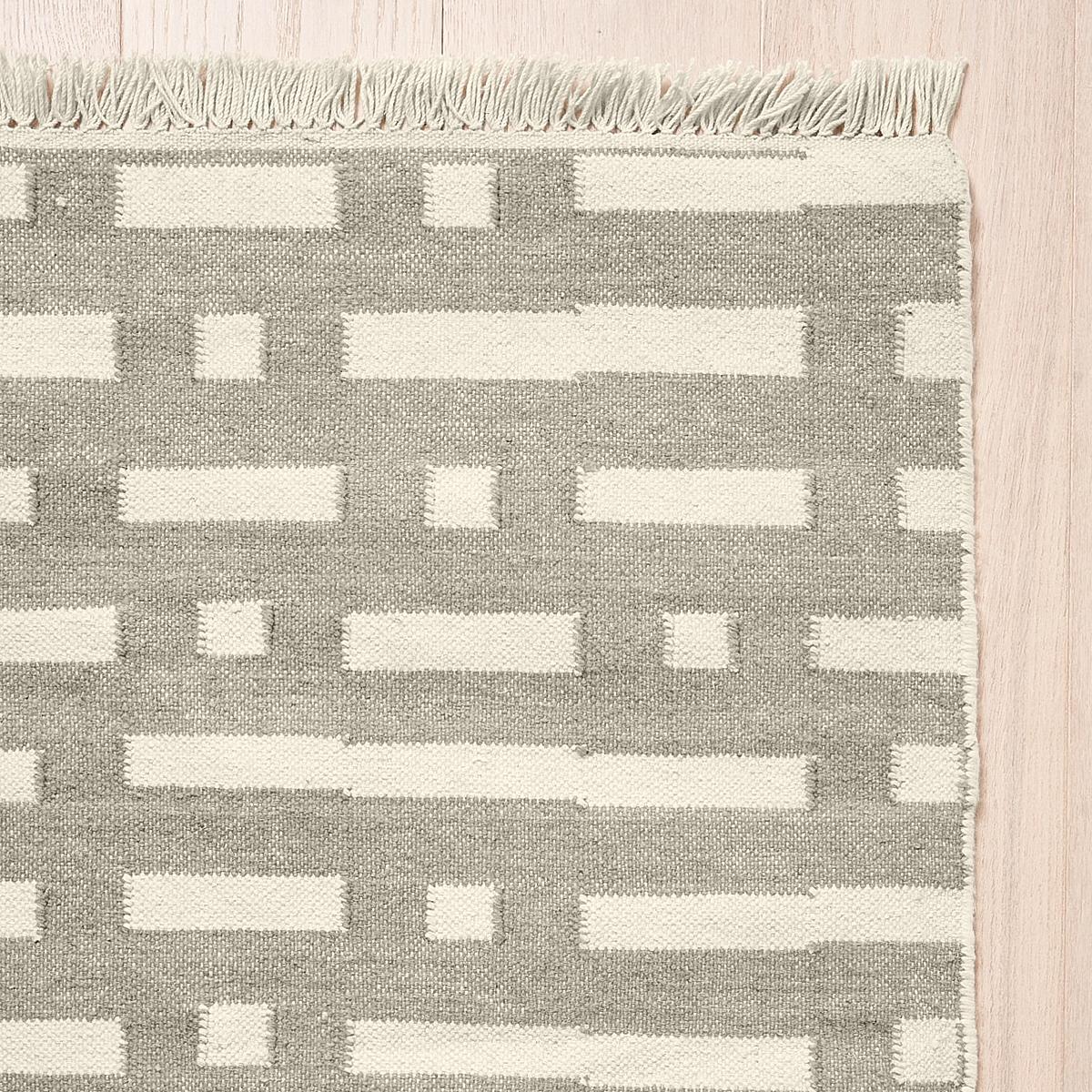 Abstract Ikat Indoor/Outdoor Rug - STONE