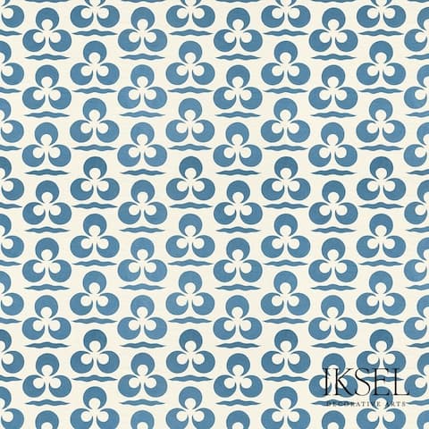 IZNIK CHINTAMANI & CRESCENT - ALABASTER-BLUE