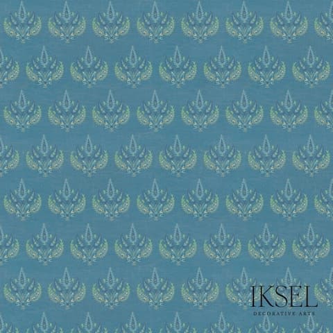 EMBROIDERED FLOWERS - DENIM BLUE