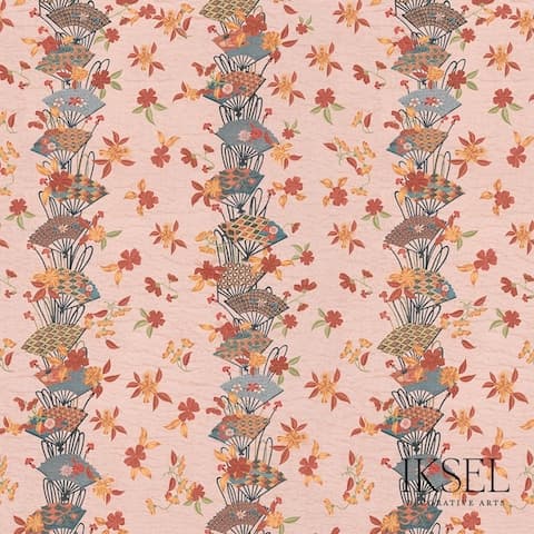 JAPANESE FANS - ROSE-CORNALINE