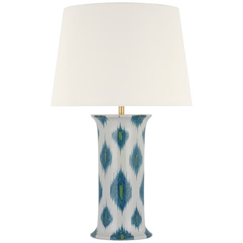 Mallory Medium Table Lamp, Ikat - PRESIDIO IKAT IN PEACOCK