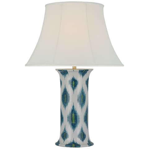 Mallory Medium Table Lamp, Ikat - PRESIDIO IKAT IN PEACOCK