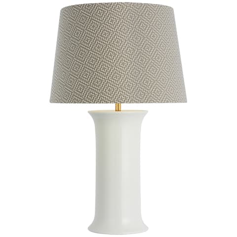Mallory Medium Table Lamp - WHITE PORCELAIN, SOHO WEAVE