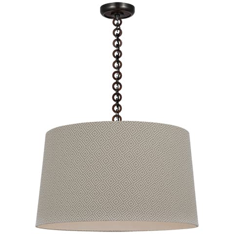 Evelyn Hanging Shade, Soho Weave - BRONZE & NATURAL OAK