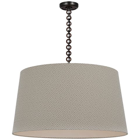 Evelyn Hanging Shade, Soho Weave - BRONZE & NATURAL OAK