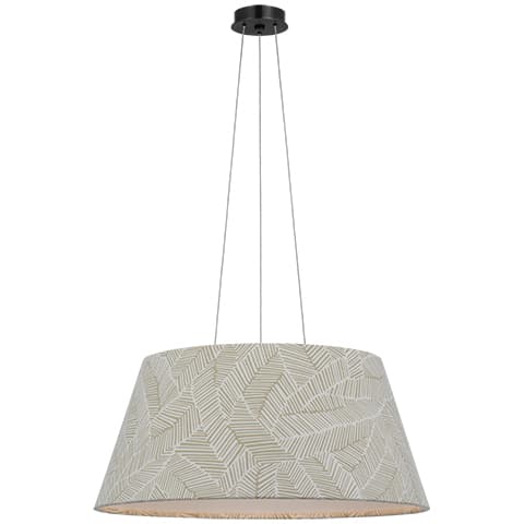 Caufield Hanging Shade, Bronze - ABSTRACT LEAF IN TAUPE