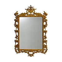 Watteau Mirror - GOLD LEAF BLACK UNDERTONES
