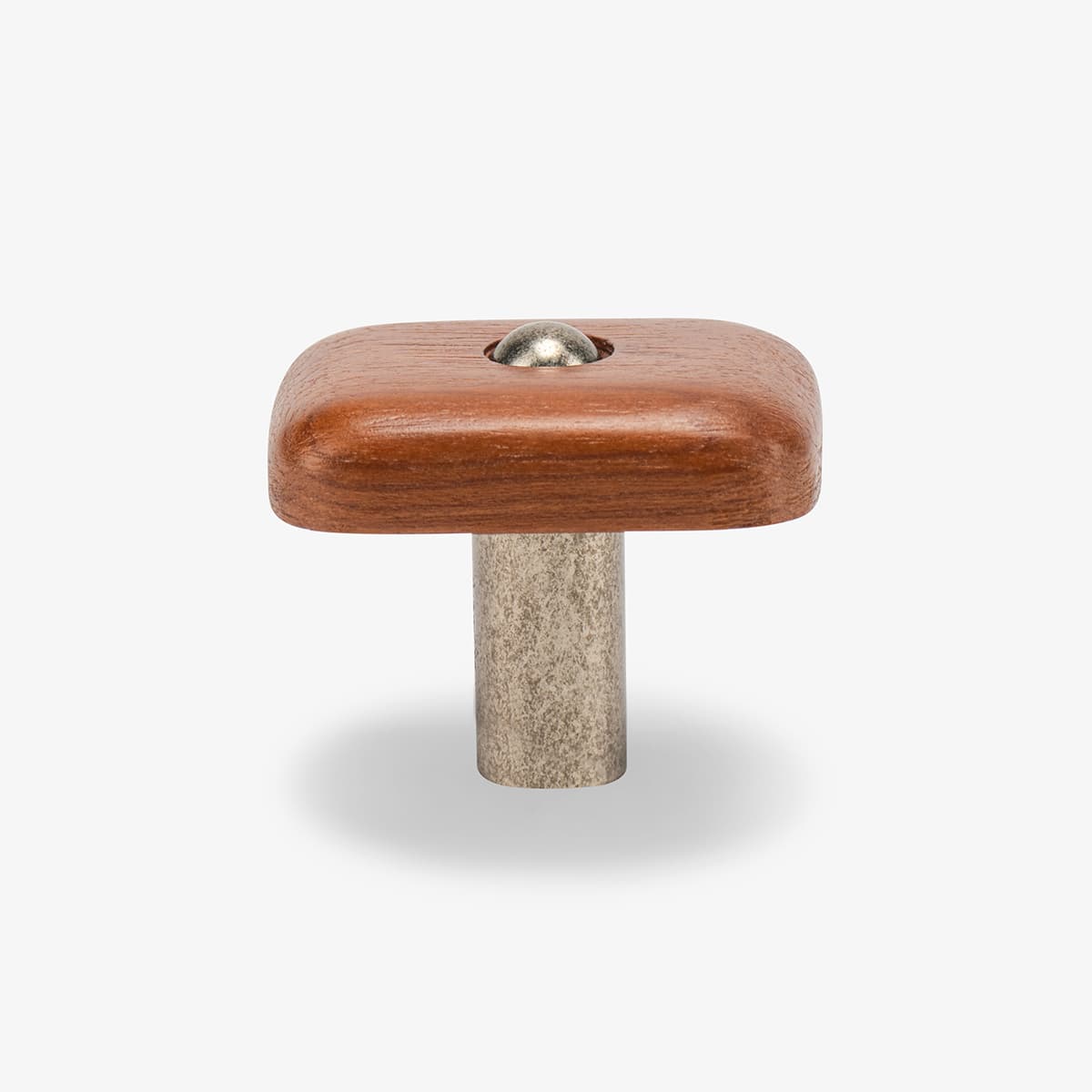 Hudson 1.30" Wood Knob - ANTIQUE NICKEL - ACACIA