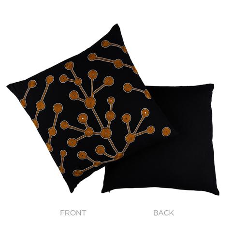Tree of Life Pillow_BLACK & BEIGE