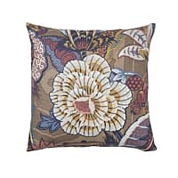 Zanzibar Linen Print Pillow - CERULEAN