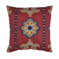 Temara Embroidered Pillow - POMEGRANATE