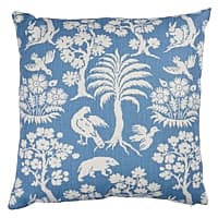 Woodland Silhouette Pillow - BLUE