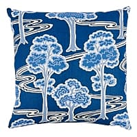 Tree River Pillow - BLUE & WHITE