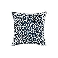 Iconic Leopard I/O Pillow - NAVY