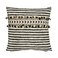 Corfu Stripe Pillow - BLACK