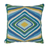Terence Ikat Pillow - PEACOCK