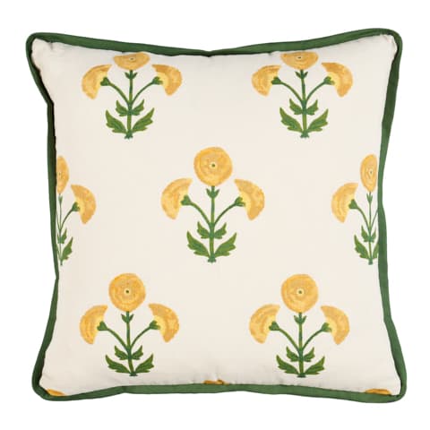 Saranda Flower Pillow - MARIGOLD