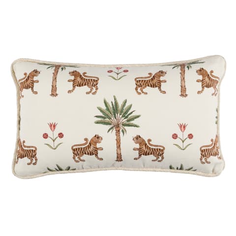 Tiger Palm Pillow - COCOA