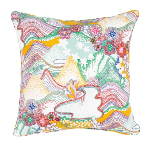 Daisy Chain Pillow - PRIMARY MULTI