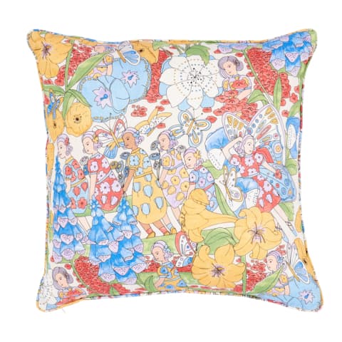 Fairie Garden Pillow - YELLOW & IVORY