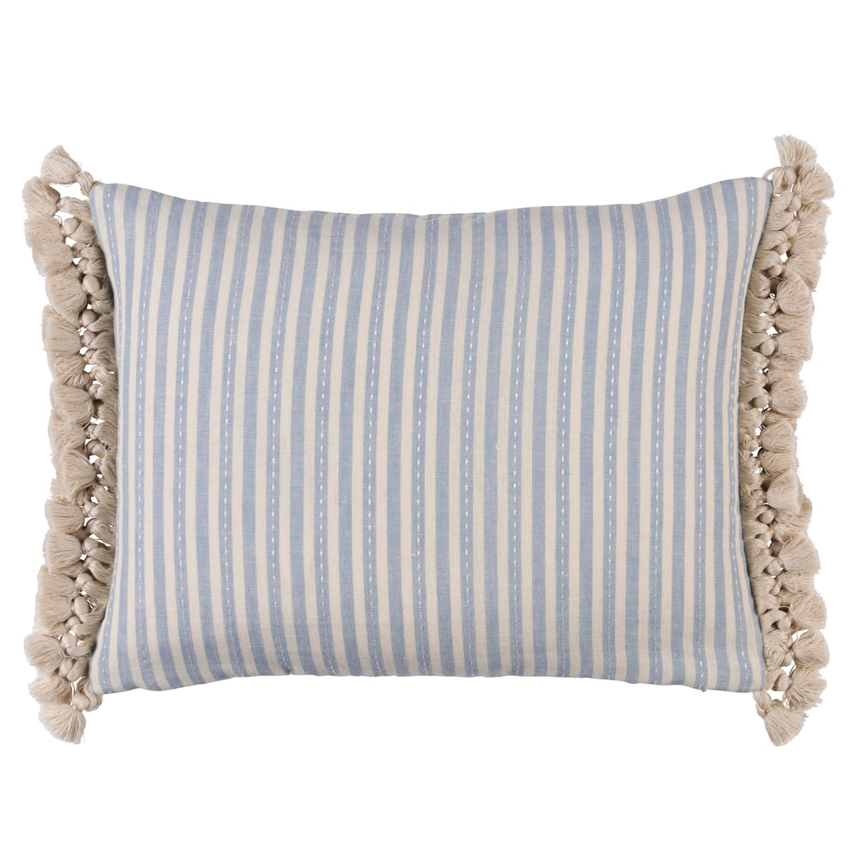 Mathis Ticking Stripe Pillow - SKY