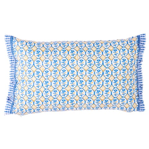 Josiane Floral Pillow - YELLOW & BLUE