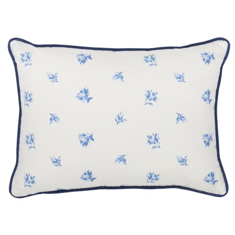 Margie Floral Pillow - PORCELAIN