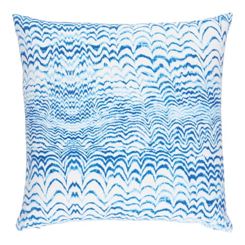 Ink Wave Print I/O Pillow - INDIGO
