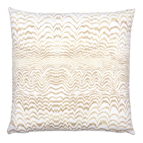 Ink Wave Print I/O Pillow - NATURAL