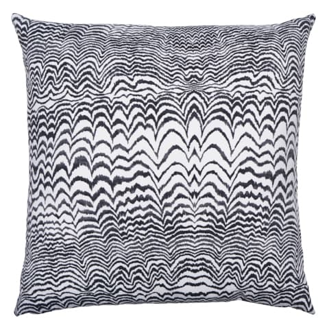 Ink Wave Print I/O Pillow - BLACK