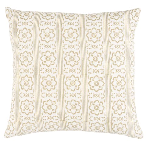 Sunda Hand Blocked Print Pillow - NEUTRAL