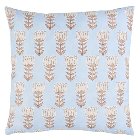 Mia Tulip Pillow - SKY & SAND