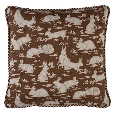 Cottontails Pillow - CHESTNUT