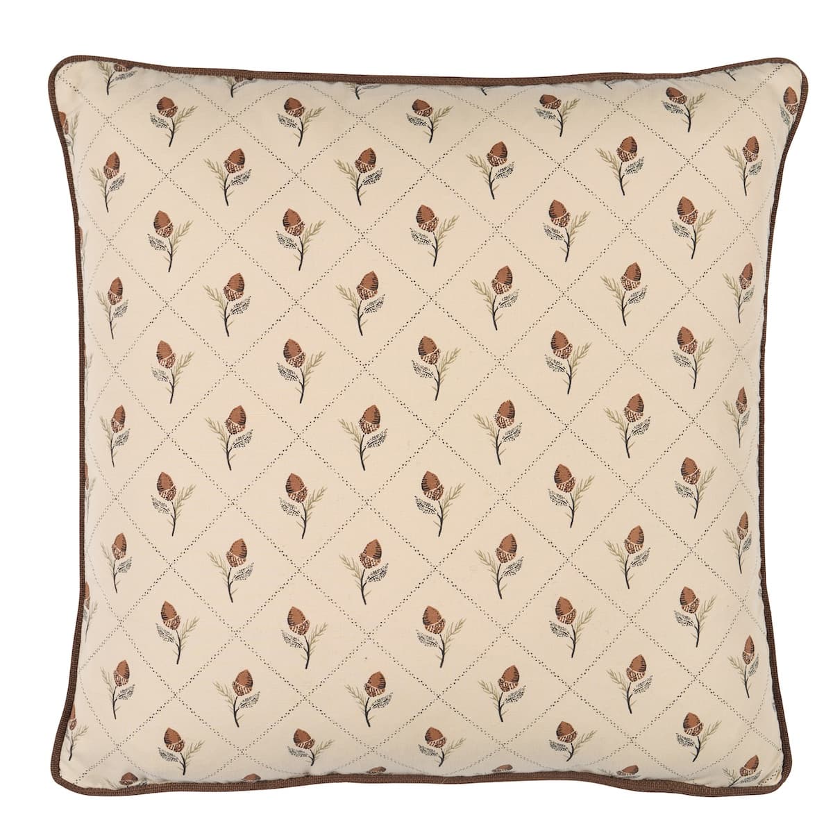 Holden Hand Print Pillow - FLAX