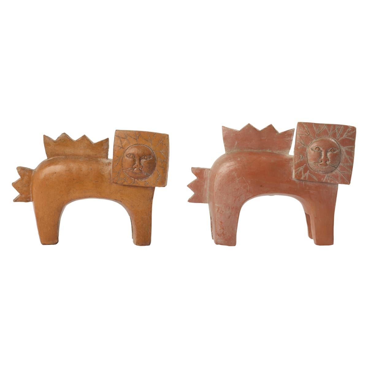 Mid-C Ceramic Lion Book Ends - 