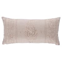 Jaipur Linen Embroidery Pillow - FLAX