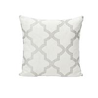 Tangier Embroidery Pillow - Silver Pillows & Accessories | Schumacher