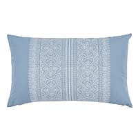 Toledo Embroidery Pillow - CHAMBRAY & WHITE