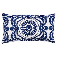 Castanet Embroidery Pillow - COBALT
