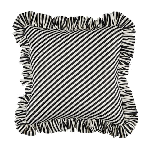 Brigitte Stripe Pillow - BLACK