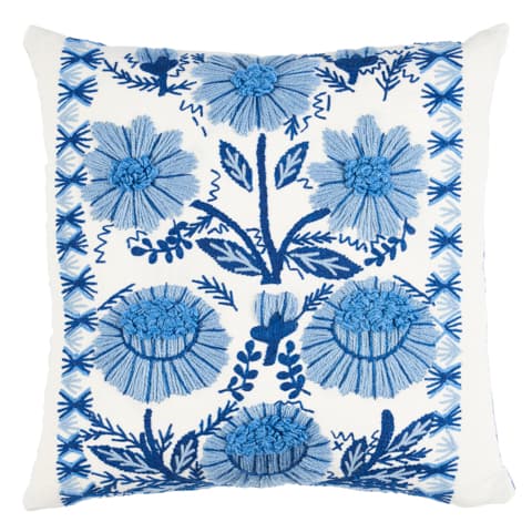 Marguerite Embroidery Pillow - SKY