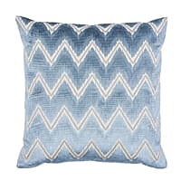 Chevron Velvet Pillow - MINERAL