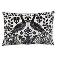 Pavone Velvet Pillow - CARBON